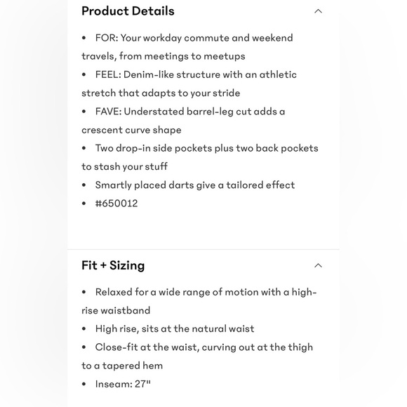 NWOT Athleta Skyline Utility Barrel Black Pant Size 10. (#650012) - Picture 6 of 7